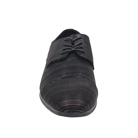 Tallia Men Lace Up Cap Toe Derby Oxfords Danilo Size US 9.5M Black Striped