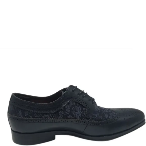 Tallia Men's Sergio Mixed-Media Tweed Oxfords Dark Blue