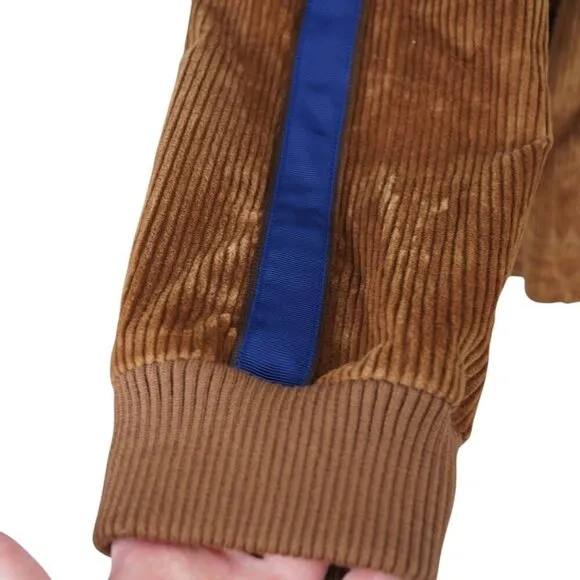 Tallia Mens Slim Fit Stretch Corduroy Bomber Jacket Size L
