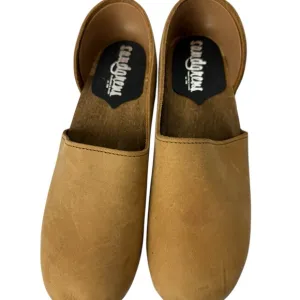Tan Slip-On Mules with Cushioned Insole (39)