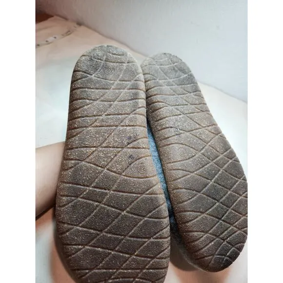 Taos My Sweet Wool Felt Slippers Blue Clogs Cork Sole Comfort EU 37 US 6.5–7