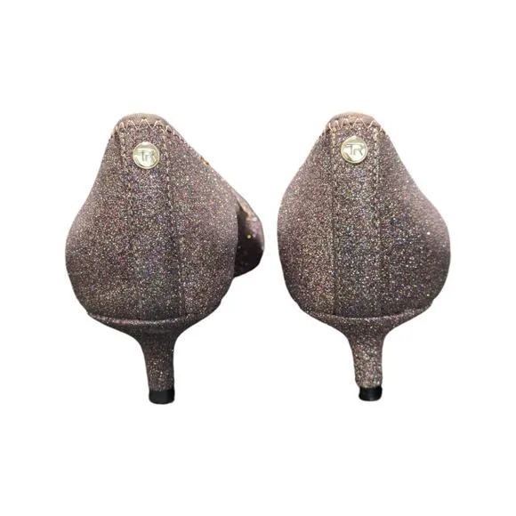 Taryn Rose Nicki Pump Glitter Heels Prism Multicolor Womens 8 Cushioned Comfort