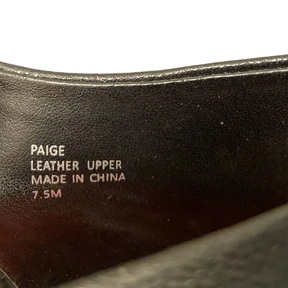 Taylor Says Black Paige Size 7.5M Slingback Skull Graphic Peep Toe Heels