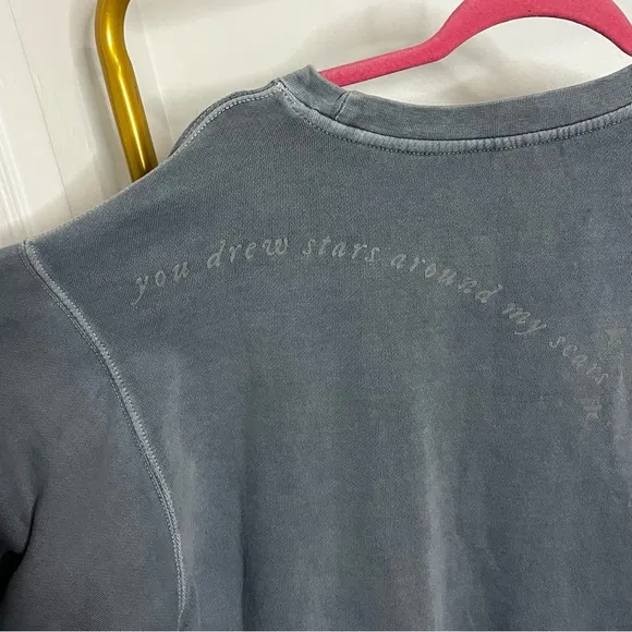 Taylor Swift Folklore Album You Drew Stars Around My Scars Crewneck Size XL