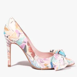 Ted Baker London Pastel Rymiiah Art Print Bow Heels Women's 36 NEW