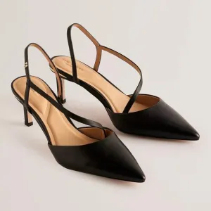 Ted Baker Ppia Leather Slingback Heeled Pointed Pumps Women's 8.5 NEW NO BOX