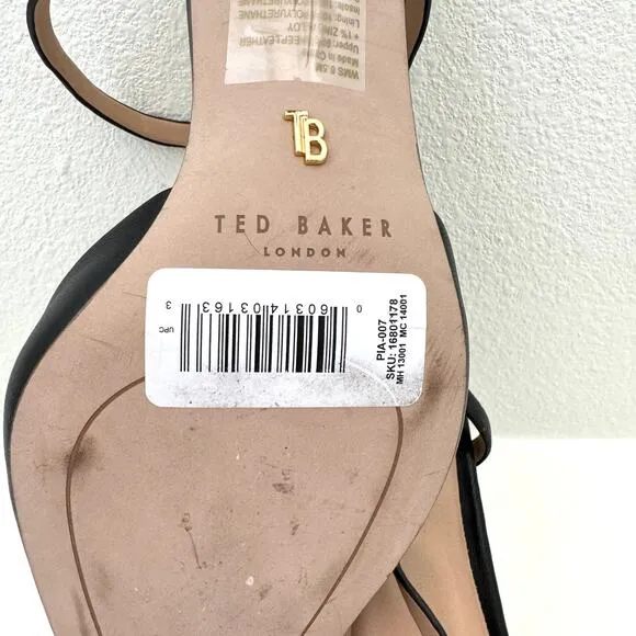 Ted Baker Ppia Leather Slingback Heeled Pointed Pumps Women's 8.5 NEW NO BOX