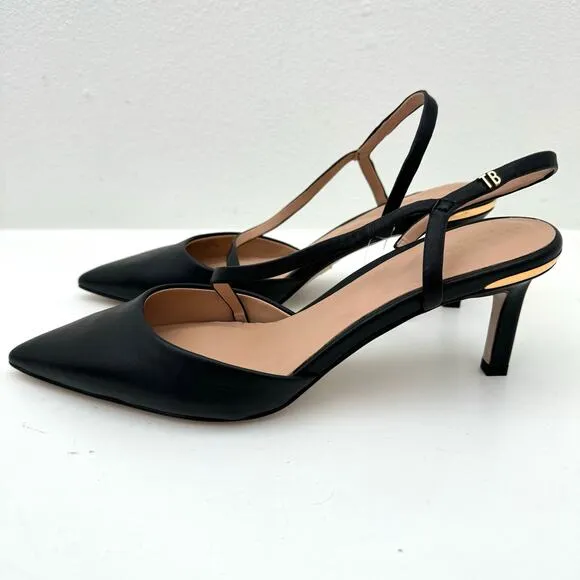 Ted Baker Ppia Leather Slingback Heeled Pointed Pumps Women's 8.5 NEW NO BOX