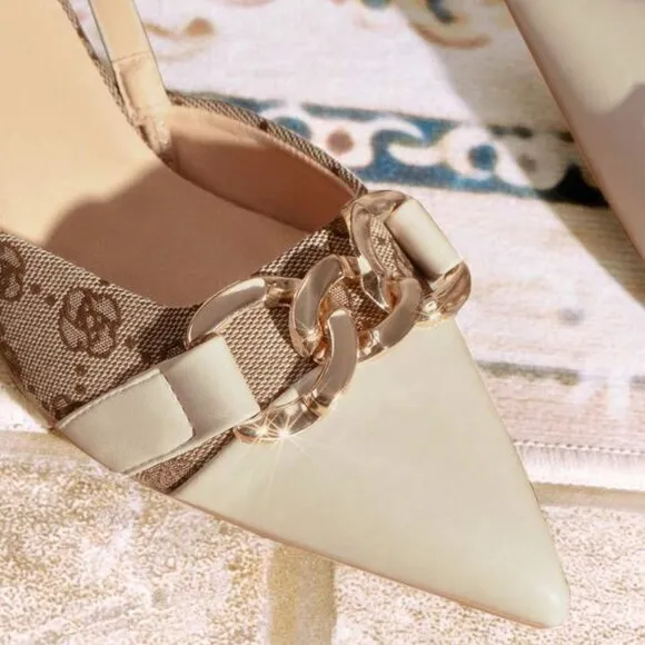 TEMP PRICE DROP!!!! -  Women's Vintage Floral Patchwork Slingback Kitten Heels
