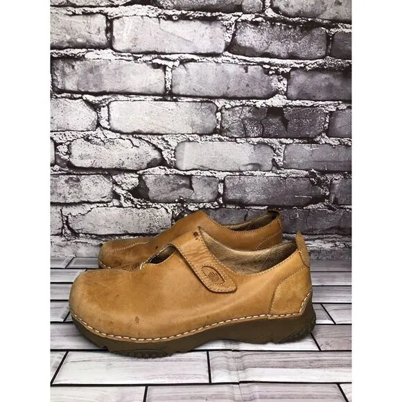 TEVA Ancona 6918 Brown Leather Comfort Clogs Loafer Shoes Women’s Sz 7M US/38EU