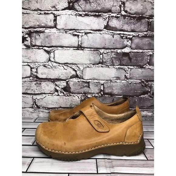 TEVA Ancona 6918 Brown Leather Comfort Clogs Loafer Shoes Women’s Sz 7M US/38EU