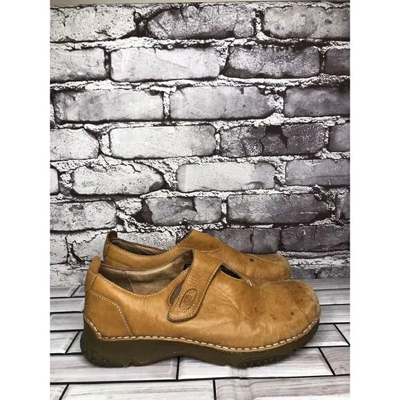 TEVA Ancona 6918 Brown Leather Comfort Clogs Loafer Shoes Women’s Sz 7M US/38EU