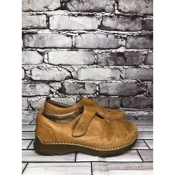 TEVA Ancona 6918 Brown Leather Comfort Clogs Loafer Shoes Women’s Sz 7M US/38EU