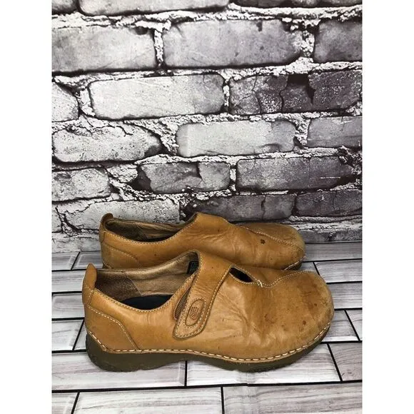 TEVA Ancona 6918 Brown Leather Comfort Clogs Loafer Shoes Women’s Sz 7M US/38EU