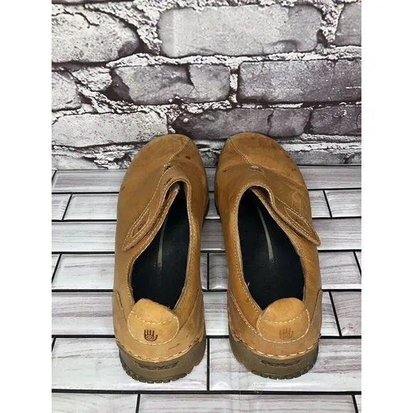 TEVA Ancona 6918 Brown Leather Comfort Clogs Loafer Shoes Women’s Sz 7M US/38EU