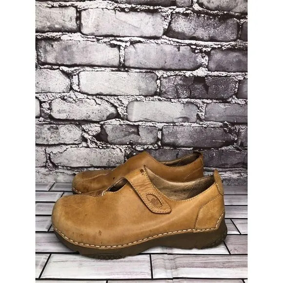 TEVA Ancona 6918 Brown Leather Comfort Clogs Loafer Shoes Women’s Sz 7M US/38EU