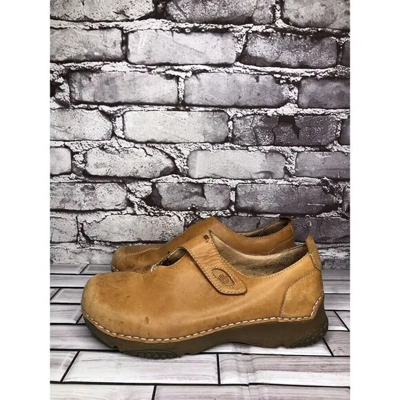 TEVA Ancona 6918 Brown Leather Comfort Clogs Loafer Shoes Women’s Sz 7M US/38EU