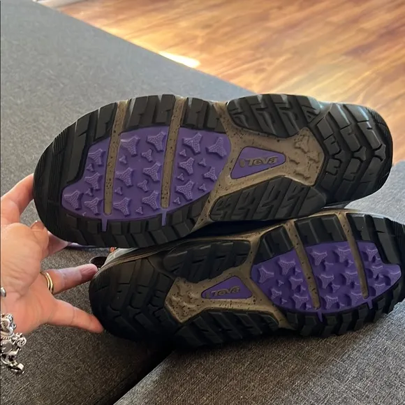 Teva Gray and Purple Hiking Shoes for Active Adventures Size 8.5