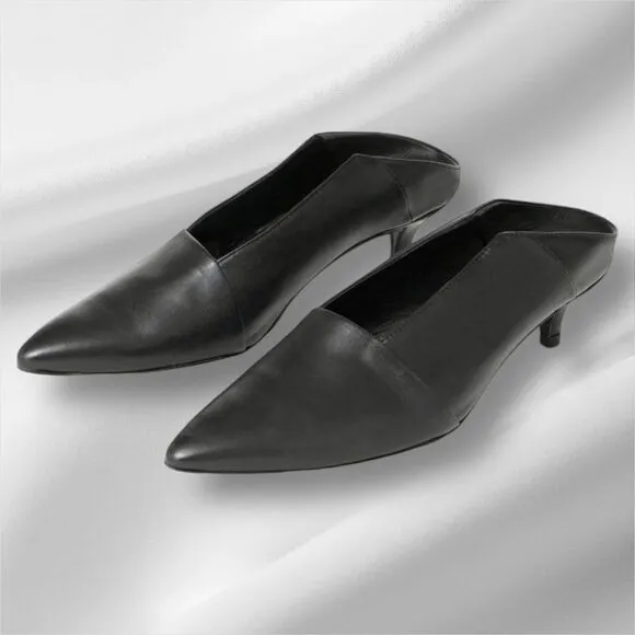 THAKOON by NAADAM Women’s Kitten Heel Leather Mules in the Size EU 39/ US 8-8.5