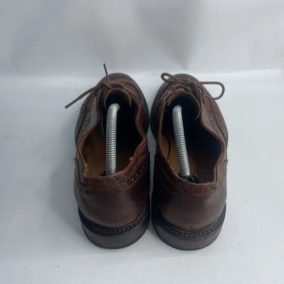 The Frye Company John A Frye JAMES Wingtip Brown Leather Oxfords Shoes Mens 10 D