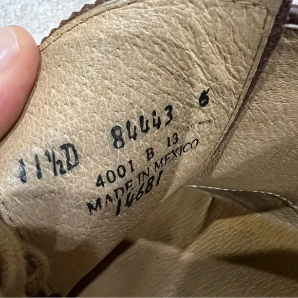 The Frye Company John A Frye Wingtip Oxfords Brown Leather Men’s Size 11.5 D,