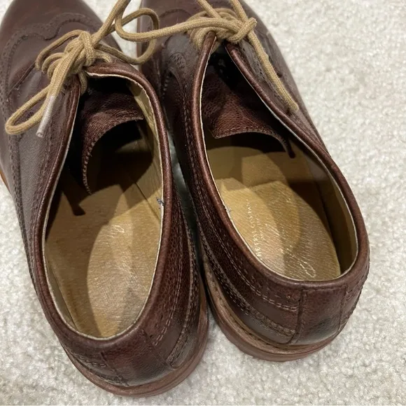 The Frye Company John A Frye Wingtip Oxfords Brown Leather Men’s Size 11.5 D,