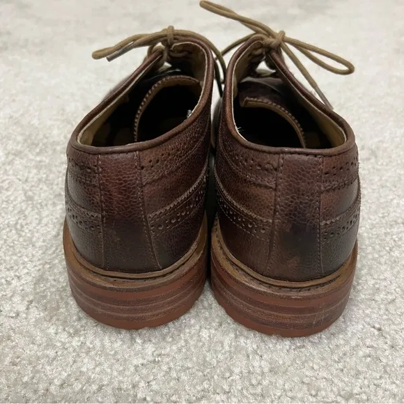The Frye Company John A Frye Wingtip Oxfords Brown Leather Men’s Size 11.5 D,