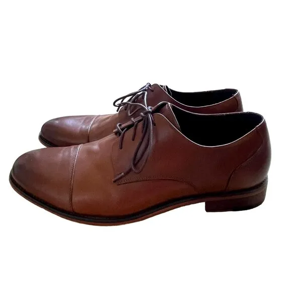 The Groom's Suit Men's 11 Leather THEO Dress Shoes Lace Up Oxfords Dark Brown