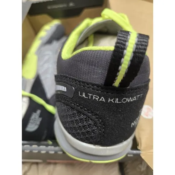 The North Face Mens Ultra Kilowatt Pebax Monument Grey Dayglo Yellow, Size 10