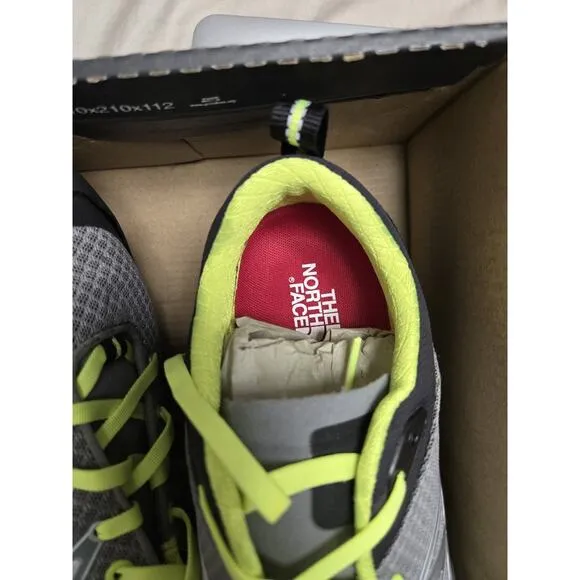 The North Face Mens Ultra Kilowatt Pebax Monument Grey Dayglo Yellow, Size 10