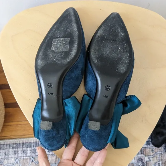 The row coco suede kitten heels