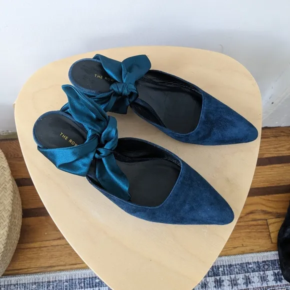 The row coco suede kitten heels