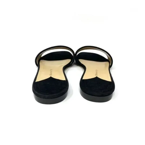 Theory Jasper Cheetah Slide Sandal Mules Black Size 6.5 NWT in Box