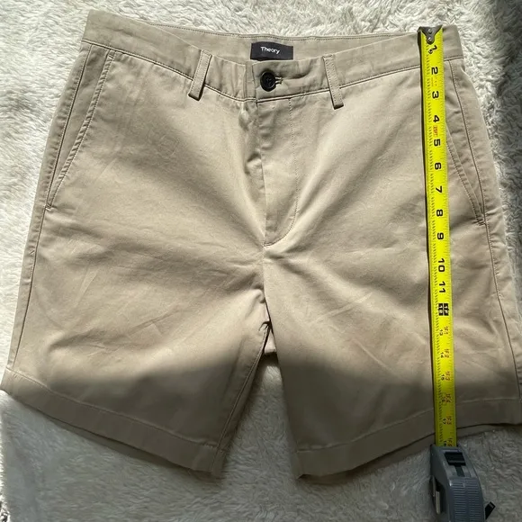 Theory Men’s Chino Shorts Classic Fit Khaki Size 32