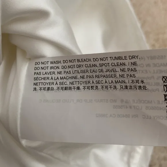 Theory NWT White Fluid Sequins Cocktail‎ Slip Dress Spaghetti Strap Size 4 $445