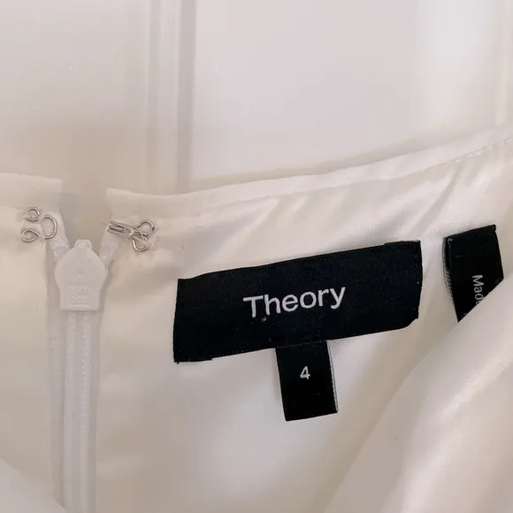 Theory NWT White Fluid Sequins Cocktail‎ Slip Dress Spaghetti Strap Size 4 $445