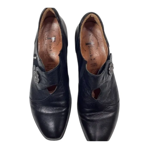Think! Black‎ Leather Kitten Heels EU 40