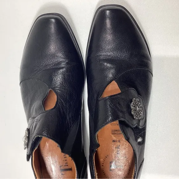 Think! Black‎ Leather Kitten Heels EU 40