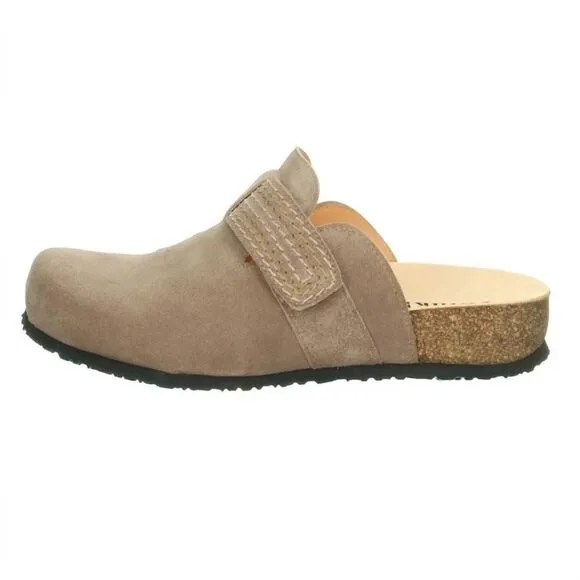 Think! Women's Size US 8.5, EU 39 Julia Velcro Clog in Stone Color