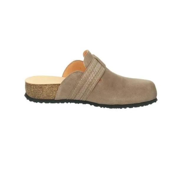 Think! Women's Size US 8.5, EU 39 Julia Velcro Clog in Stone Color
