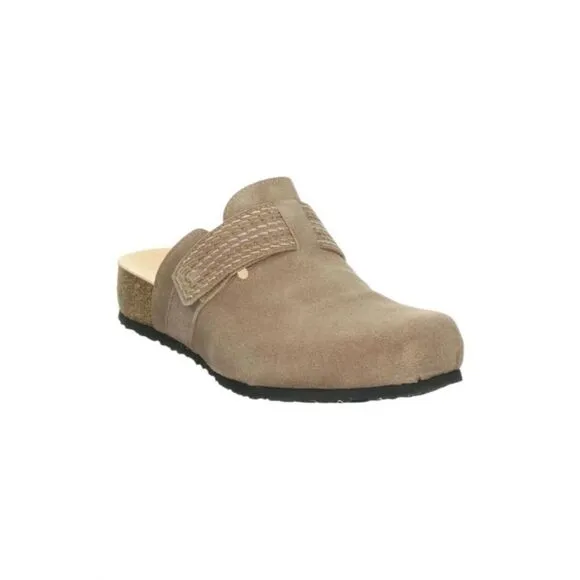 Think! Women's Size US 8.5, EU 39 Julia Velcro Clog in Stone Color