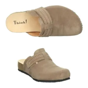 Think! Women's Size US 8.5, EU 39 Julia Velcro Clog in Stone Color
