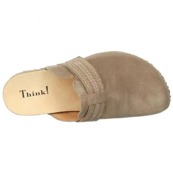 Think! Women's Size US 8.5, EU 39 Julia Velcro Clog in Stone Color