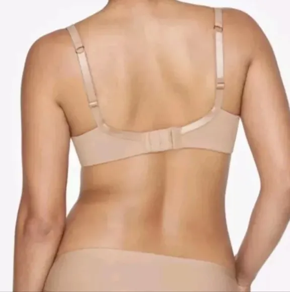 Third Love Women Beige Classic Second Skin Unlined Bra Size