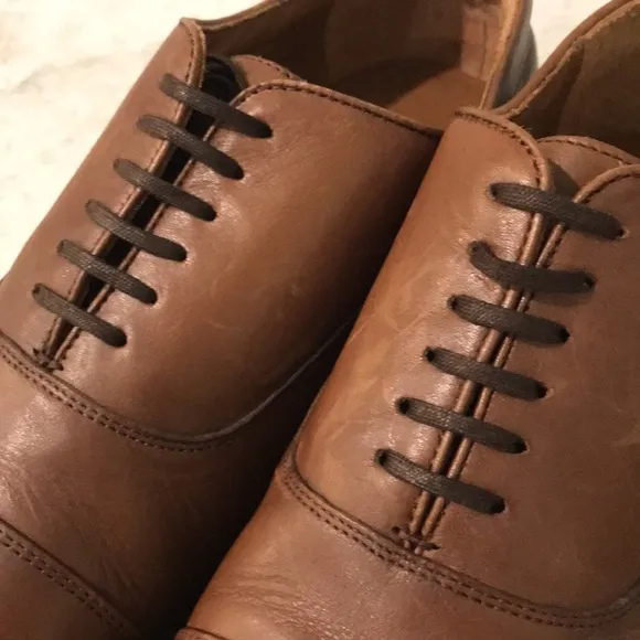 Thursday Boot Co Executive Oxfords Mens 9 Brown Leather Business Cap Toe Shoes