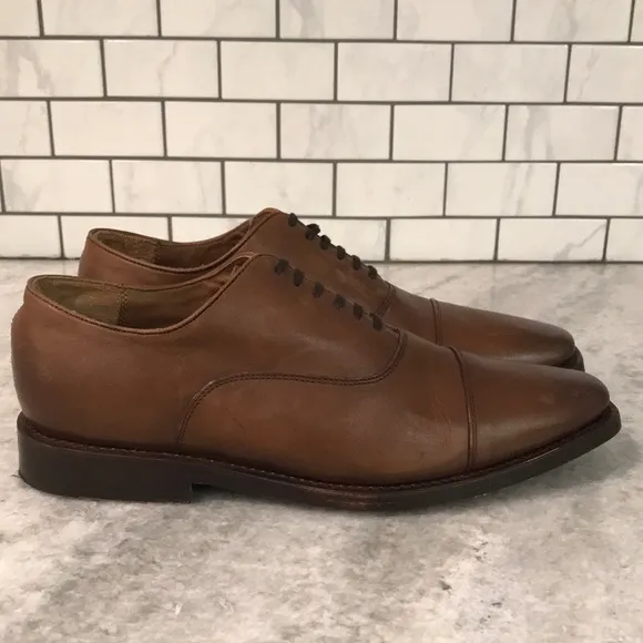 Thursday Boot Co Executive Oxfords Mens 9 Brown Leather Business Cap Toe Shoes