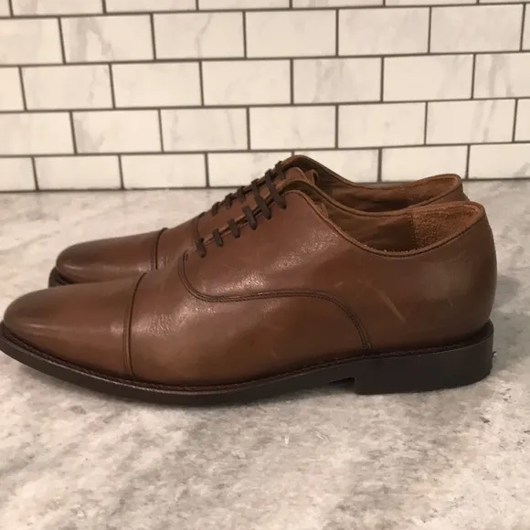 Thursday Boot Co Executive Oxfords Mens 9 Brown Leather Business Cap Toe Shoes