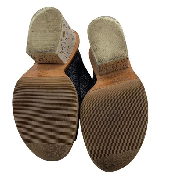 tibi Blane Leather Chunky Block Heel Open Toe Mules Sandals Sz 40.5 US 10.5. #8