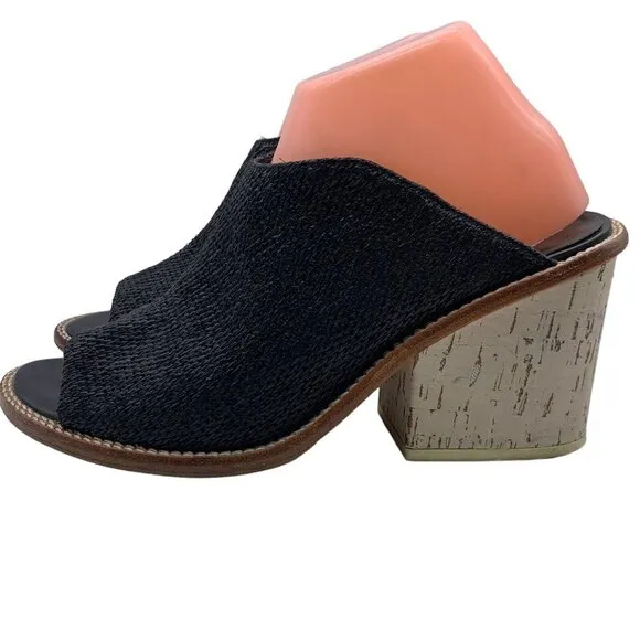 tibi Blane Leather Chunky Block Heel Open Toe Mules Sandals Sz 40.5 US 10.5. #8