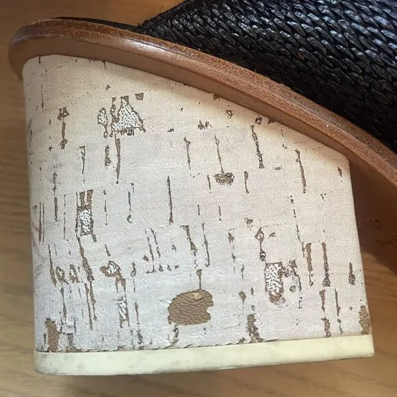 tibi Blane Leather Chunky Block Heel Open Toe Mules Sandals Sz 40.5 US 10.5. #8